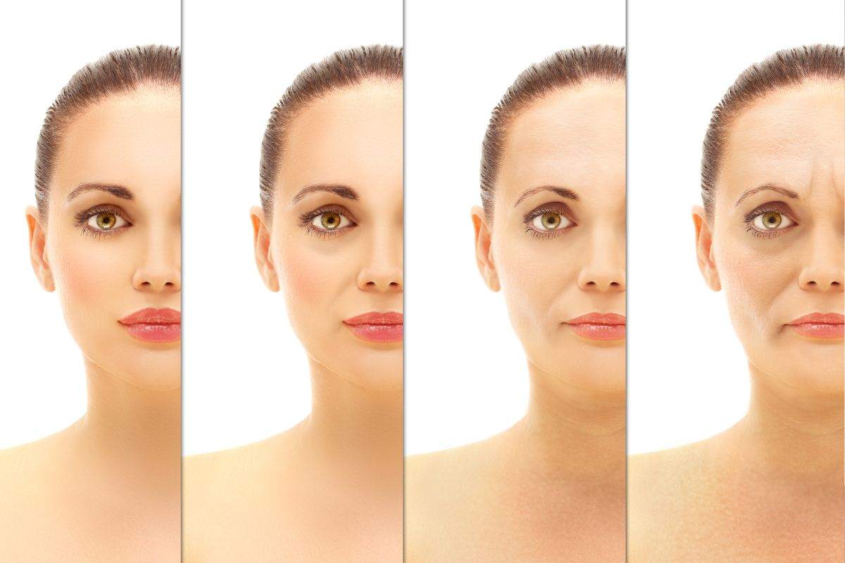 Donna nelle fasi di invecchiamento